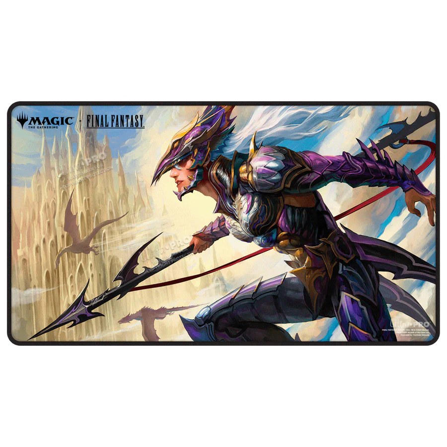 FINAL FANTASY - Kain, Traitorous Dragoon Black Stitched Playmat