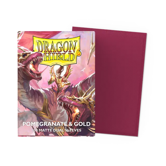 DRAGON SHIELD -  Pomegranate & Gold  Matte Dual Sleeves